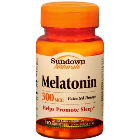 Sundown Melatonin 300 mcg Tablets 120 ea (Pack of 4)