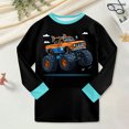 thumbnail image 5 of Faraee Boys Pajamas Set Kids Truck Car Print Toddler Pjs Set Toddler Long Sleeve Tops Shirt and Pants 2 Piece Sleepwear Size 1-10 Years, 5 of 9