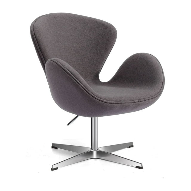 Fauteuil Lounge Pivotant Moderne Lacey avec Vérin Hydraulique