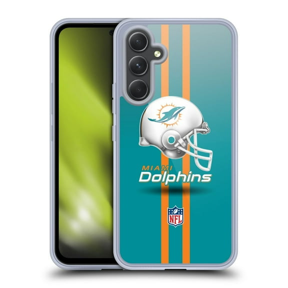 Head Case Designs NFL Miami Dolphins Logo Helmet Soft Gel Case for Samsung Galaxy A54 5G