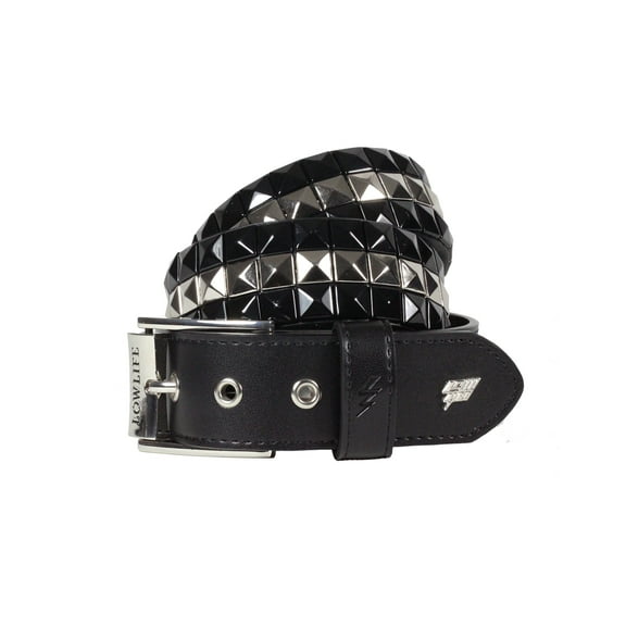 Triple S Studded Leather Belt [Silver Stripe]