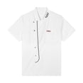 thumbnail image 3 of Alvivi Unisex Chef Jacket Men Women Short Sleeve Coat Button Down Restaurant Kitchen Cook Uniform White 3XL, 3 of 7