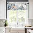 thumbnail image 2 of Thanksgiving Coastal Kitchen Valances for Windows 42x18 Inch Kitchen Curtains Valances Rod Pocket Autumn Pumpkin Coral Blue Starfish Bathroom Window Valances for Window Treatment Decor, 2 of 6