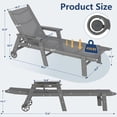 thumbnail image 2 of FOOWIN Textilene Patio Chaise Lounge Chair Set of 2, 5 Positions Adjustable Backrest Outdoor Lounge Chair with Wheels & Cup Holder, Grey, 2 of 10
