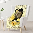 thumbnail image 3 of Gifts for Book Lovers Women Girls - 40x50 Inches Books Throw Blanket for Reading Lovers Bookish - Aesthetic Soft Fuzzy Blankets for Couch, Sofa - Yellow Bed Bedroom Decor, 3 of 6