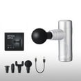 thumbnail image 1 of Mini Massage Gun Handle Usb Charging Muscle Body Pain Relief Fitness Relaxation Silver, 1 of 4