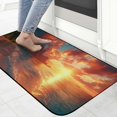 thumbnail image 4 of ONETECH Sunset and Beach Square Floor Mat Indoor Outdoor Burlap Felt Front Door Mat 19.68*47.24 in, 4 of 6