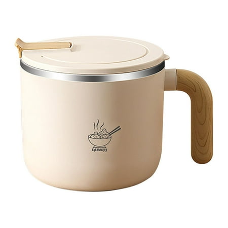 

304 Stainless Steel Handle Large-capacity Instant Noodles Bowl With Lid Fast Food Cup Student Office Lunch Box Thermal Lunch Box