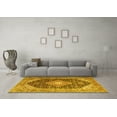 thumbnail image 3 of Ahgly Company Indoor Rectangle Medallion Yellow Traditional Area Rugs, 2' x 4', 3 of 4
