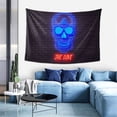 thumbnail image 5 of DouZhe Dazzling Neon Lights Skull Tapestry Modern Wall Hanging Tapestries Dorm Room Home Decor, 60" x 40", 5 of 7