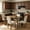 Brown, variant on Leovanni 59-74 Inch Extendable Dining Table Set 5-Piece, Mid Century Modern Rectangular Kitchen Set with Upholstered Chairs, Solid Wood Frame for Dining Room, Walnut