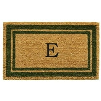 Calloway Mills Sage Green Border 24" x 36" Monogram Outdoor Doormat (Letter E)