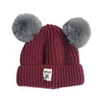 thumbnail image 2 of Cute Baby Winter Warm Wool Ball Knitted Beanies Caps Hats, 2 of 2