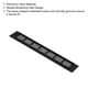 thumbnail image 4 of Cubierta de ventilación rectangular Uxcell 12"x2" con rejilla de ventilación y tornillos para gabinete en negro, 4 of 6