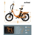 thumbnail image 7 of Actbest 20" Foldable Electric Bike for Adults, 500W Motor, 48V 10.4Ah Removable Battery, 7 Speed, Front Suspension,Fat Tire Folding Ebike, 7 of 7