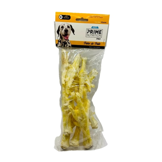 Patas De Pollo Deshidratadas Para Perro Pearl's Prime Nutrition (10 Pzas.)