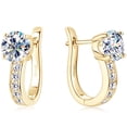 thumbnail image 1 of Pendientes de aro PROSTORY Moissanite de plata 925 de 2 quilates para mujer, 1 of 6