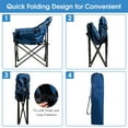 thumbnail image 4 of Costway Folding Camping Moon Padded Chair with Carry Bag Cup Holder Portable Navy, 4 of 7