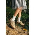 thumbnail image 3 of Women Socks, Women Ankle Socks, Lovely double needle solid color Lace edge relent lady socks 3pairs, 3 of 6
