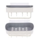 thumbnail image 1 of Estante para baño BuyWeek estante para champú con canasta de baño de montaje en pared sin perforaciones construido para durar, 1 of 12