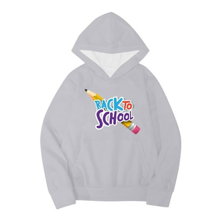 

Kids Boys Girls Autumn WInter School Season Letter Printed Long Sleeve Hoodie Warm and Comfortable Tops Children s Clothing Sweater Sweater for Boys Kids Comfy Hoodie Blanket Boys Sweat Shirt Teen Boy