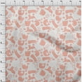 thumbnail image 3 of oneOone Viscose Jersey Dark Peach Orange Fabric Cat Quilting Supplies Print Sewing Fabric By The Yard 60 Inch Wide-402, 3 of 5