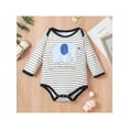 thumbnail image 4 of Gureui Infant Girls Boys Romper, Spring Long Sleeve Printed Triangle Bodysuit, 4 of 9