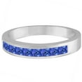 thumbnail image 4 of Princess-Cut Channel-Set Stackable Tanzanite Ring 14k White Gold 1.00ct, 4 of 4