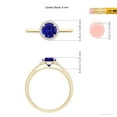 thumbnail image 6 of ANGARA Natural Round Tanzanite Cathedral Ring with Diamond Halo in 14K Yellow Gold for Women (Size-6mm) | December Birthstone, Birthday, Anniversary, Jewelry Gift for Women | Natural Tanzanite Ring, 6 of 10