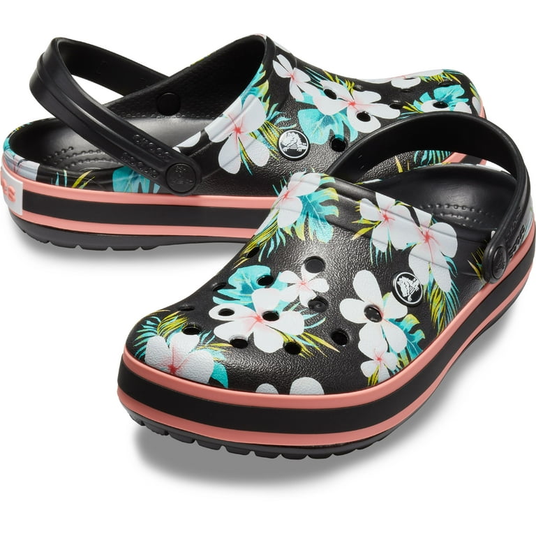 Crocs black floral sales