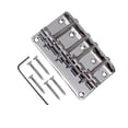 thumbnail image 1 of Guardoinrt 80mm 4 Strings Bass Bridge Tailpiece stringed replacement Adjustable with Screws for Bass Argent, 1 of 6