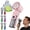 Pink, variant on Portable AC Fan with Turbo Ice Cooling - Handheld Personal Fan with 1-199 Speeds & Fill Light - 4000mAh Rechargeable Mini Fan, 135° Tilt Foldable for Travel, Desk & Makeup