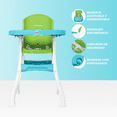 thumbnail image 3 of Silla Periquera Bebe Prinsel Dinner Reforzada Verde Turquesa, 3 of 8