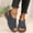 Blue, variant on black closed toe wedges for womens Women's Vintage Cutout Wedge Heel Open Toe Low Fish Mouth Roman Sandals