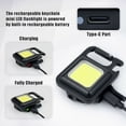 thumbnail image 4 of Mini LED Work Inspection Lights Rechargeable 800 Lumens Magnetic Portable Work Light Small Keychain Waterproof Flashlights for Camping Repair Emergency Lighting, 4 of 5