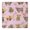 Pink Highland Cow, variant on White Highland Cow Bathtub Flower Pattern Square Fitted Tablecloth with Elastic Edge,Square Table Cover,Washable Elastic Table Cover for Home Kitchen Party Decor 34"x34"