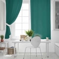 thumbnail image 5 of Fsddascl Dark Green Blackout Curtains for Bedroom/Living Room, Thermal Insulated Kitchen Curtains, Modern Pure Dark Green Grommet Darkening Window Treatment Drapes 52"x90"x2, 5 of 8