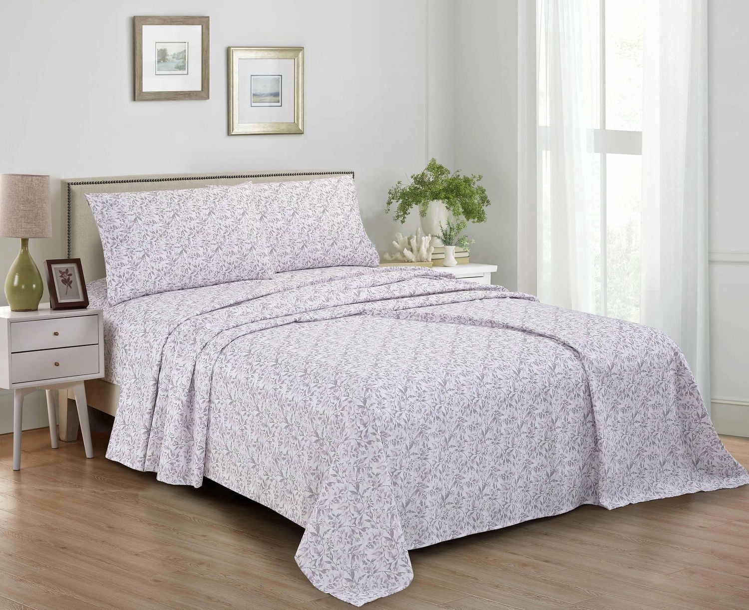 Ensemble de draps en microfibre imprimé de haute qualité 4 pièces