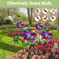 thumbnail image 4 of 12 Pcs Reflective Pinwheels Outdoor, Wind Spinners for Yard & Garden, Sparkly Bird Repellent Windmill Scare Birds Away, Deterrent Devices for Outside Patio Lawn Spring Decor (Colored), 4 of 6