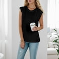 thumbnail image 2 of Unir Women's Casual Sleeveless Tank Top, Loose Fit Crew Neck Basic T-Shirt, 1 Piece, M-XXL Plus Size Friendly, 2 of 7