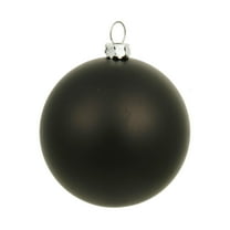 Vickerman 6" Black Matte Ball Ornament, 4 per Bag