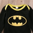thumbnail image 4 of EYIIYE Newborn Toddler Baby Boys Clothes Romper Bodysuit Shoes Hat Batman Outfits Set, 4 of 6