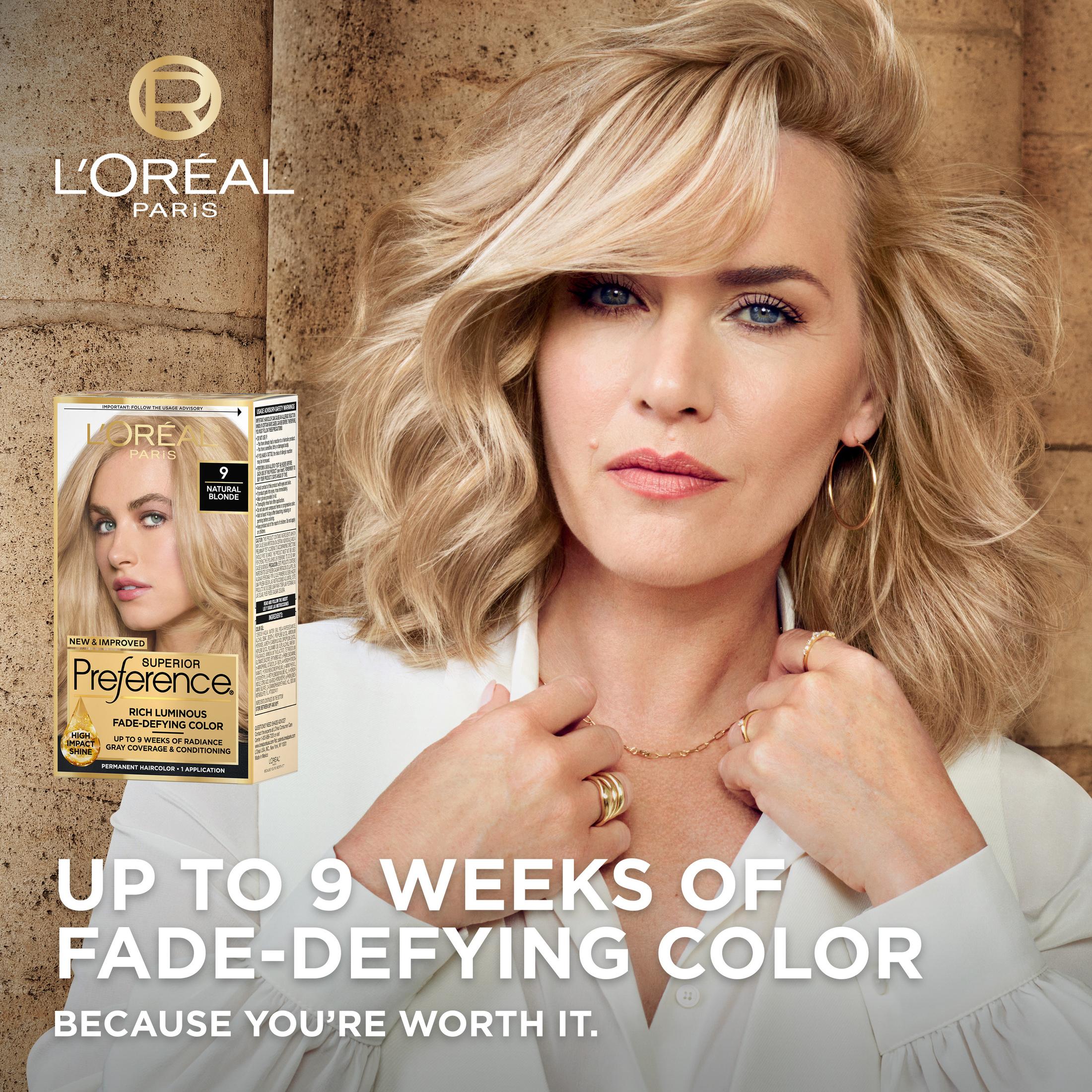 L'Oreal Paris Superior Preference Permanent Hair Color, 9.5NB Lightest Natural Blonde, 1 kit - image 3 of 9
