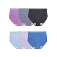 thumbnail image 2 of Fit for Me Women's Plus Underwear Assorted Heather Briefs, 6-Pack, 2 of 7