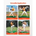 thumbnail image 6 of KFFKFF Pitching Hill, Movable Baseball Thrower's Hill, 77 in Indoor Outdoor Tossing Exercise and Coaching Gear, Softball Tossing Assistance with Durable Grass, Pitching Block, Transport Handles, 6 of 9