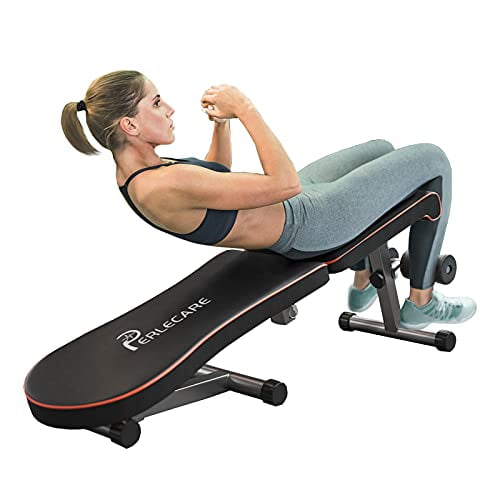 PERLECARE Weight Bench Adjustable, Sit Up Bench for Ab Bench Exercises, MultiFunctional Flat