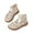 White, variant on ZACPNCV Girl's Sandals Dressy Leather Braided Rhinestone Glitter Summer Beach Ankle Strap Flat Sandals White 3-4 Years
