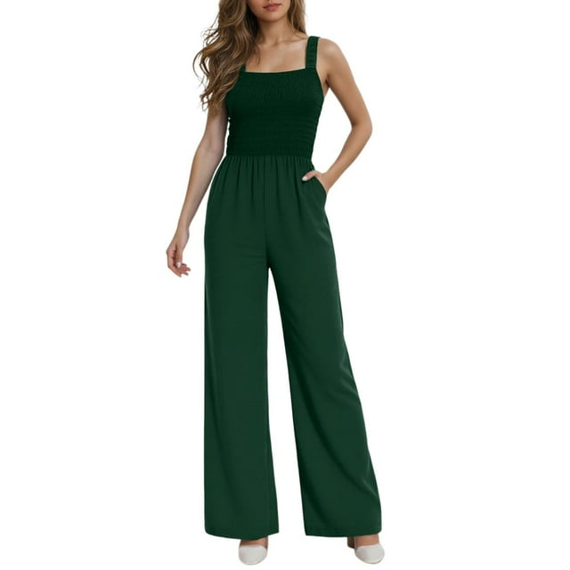 YFELWZ Combinaisons Sans Manches pour Femmes Grande Taille Petite Régulière T-Shirt Décontracté Ample Vert L