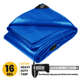 thumbnail image 6 of Protarp 16 Mil Extreme Heavy Duty Tarp Camping Tarpaulin Waterproof Cover, Blue 24′ X 36′Ft, 6 of 7