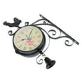 thumbnail image 4 of EIMELI 1Pc Wall Clock Wall Hanging Clock Iron Art Hanging Clock Double Sided Clock, 4 of 6
